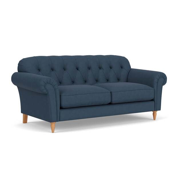 3 Seater Sofa - Indigo - House Linen Mix - Chapman - The Cotswold Company - image 1
