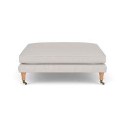 Foot Stool - Soft White - Luxury Italian Linen - Taylor Small - The Cotswold Company - thumbnail 3
