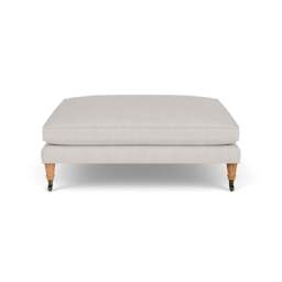 Foot Stool - Soft White - Luxury Italian Linen - Taylor Small - The Cotswold Company - thumbnail 2