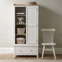 Open Petite Wardrobe - Chester Pure White - The Cotswold Company - thumbnail 5