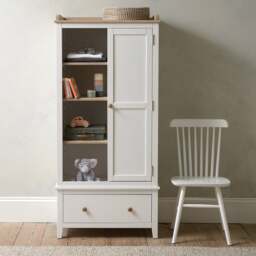 Open Petite Wardrobe - Chester Pure White - The Cotswold Company - thumbnail 4