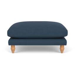 Foot Stool - Indigo - House Linen Mix - Emily - The Cotswold Company - thumbnail 2