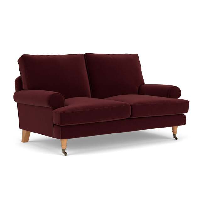 2 Seater Sofa - Dark Rosehip - Matt Velvet - Stewart - The Cotswold Company - image 1
