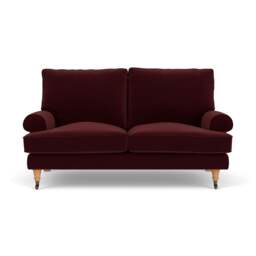 2 Seater Sofa - Dark Rosehip - Matt Velvet - Stewart - The Cotswold Company - thumbnail 2