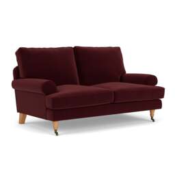 2 Seater Sofa - Dark Rosehip - Matt Velvet - Stewart - The Cotswold Company - thumbnail 1