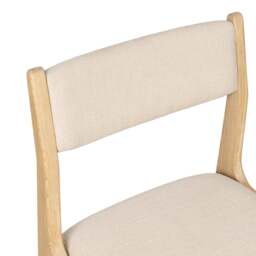 Cranham Nordic Ash Upholstered Dining Chair - The Cotswold Company - thumbnail 4