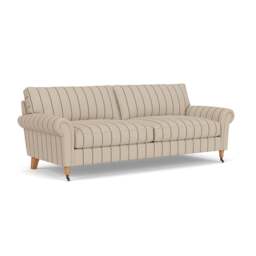 4 Seater Sofa - Charcoal - Compton Stripe - Osbourne - The Cotswold Company - thumbnail 1