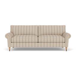 4 Seater Sofa - Charcoal - Compton Stripe - Osbourne - The Cotswold Company - thumbnail 2