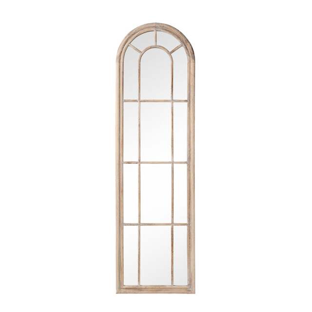 Tall Arched Window Mirror - Swerford Washed Wood - The Cotswold Company - image 1