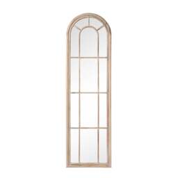 Tall Arched Window Mirror - Swerford Washed Wood - The Cotswold Company