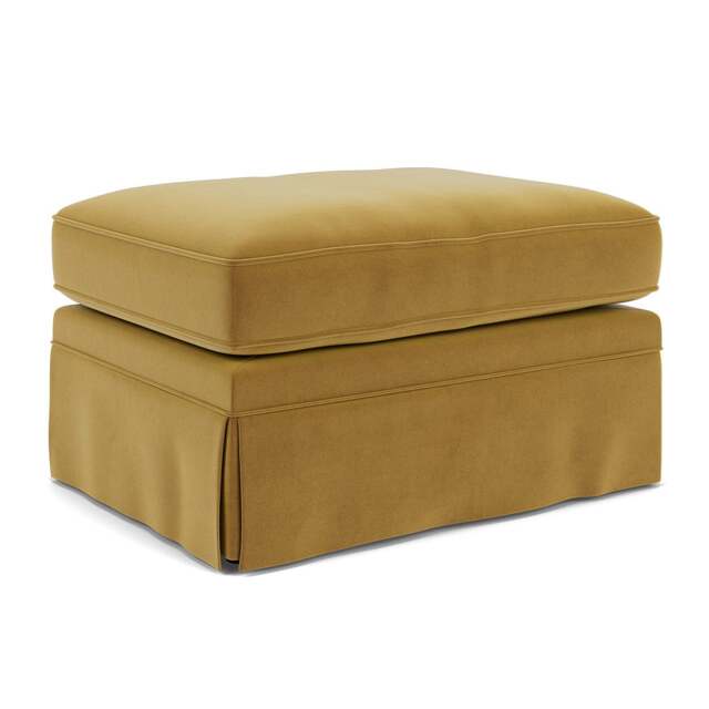 Foot Stool - Mustard - Matt Velvet - Dawson Small - The Cotswold Company - image 1