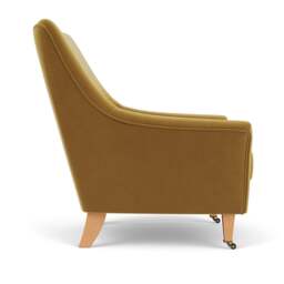 Armchair - Mustard - Matt Velvet - Martha - The Cotswold Company - thumbnail 3