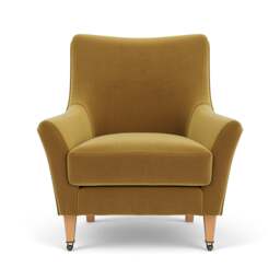 Armchair - Mustard - Matt Velvet - Martha - The Cotswold Company - thumbnail 2