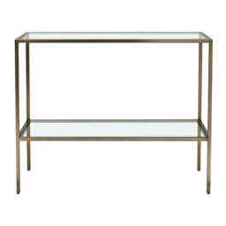 Foxcote Brushed Bronze Console Table - The Cotswold Company - thumbnail 5