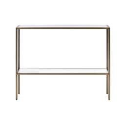 Foxcote Brushed Bronze Console Table - The Cotswold Company - thumbnail 2