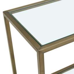 Foxcote Brushed Bronze Console Table - The Cotswold Company - thumbnail 4