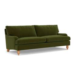 4 Seater Sofa - Forest Green - Matt Velvet - Morris - The Cotswold Company
