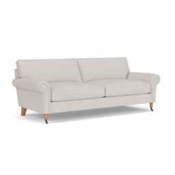 4 Seater Sofa - Soft White - Luxury Italian Linen - Osbourne - The Cotswold Company - thumbnail 1