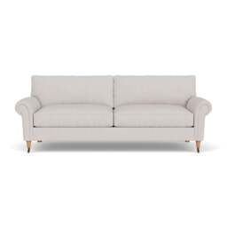 4 Seater Sofa - Soft White - Luxury Italian Linen - Osbourne - The Cotswold Company - thumbnail 2
