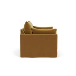 Large 2 Seater Sofa - Mustard - Matt Velvet - Ashton - The Cotswold Company - thumbnail 3