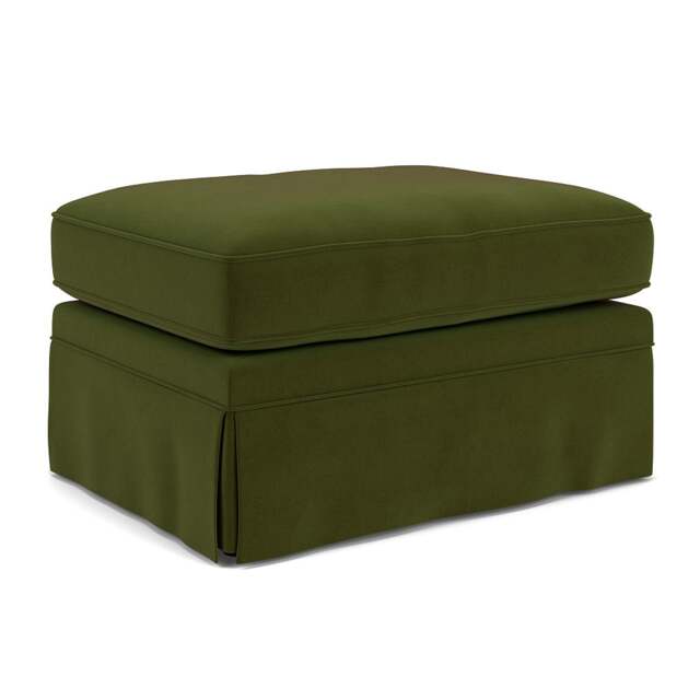 Foot Stool - Forest Green - Matt Velvet - Dawson Small - The Cotswold Company - image 1