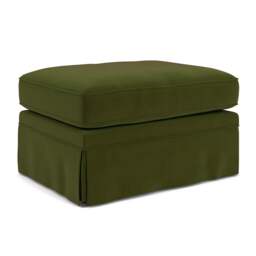 Foot Stool - Forest Green - Matt Velvet - Dawson Small - The Cotswold Company