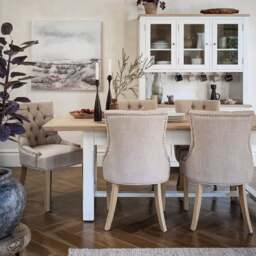 4-6 Seater Extending Dining Table - Chester Pure White - The Cotswold Company - thumbnail 3
