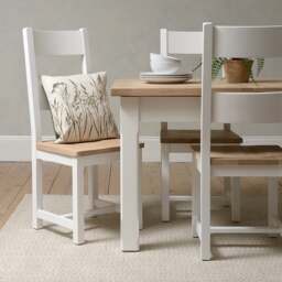 4-6 Seater Extending Dining Table - Chester Pure White - The Cotswold Company - thumbnail 2