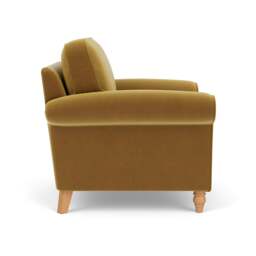 Armchair - Mustard - Matt Velvet - Hurley - The Cotswold Company - thumbnail 3