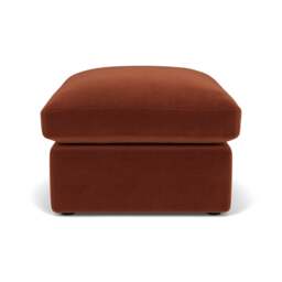 Foot Stool - Brick - Matt Velvet - Clarke Small - The Cotswold Company - thumbnail 3