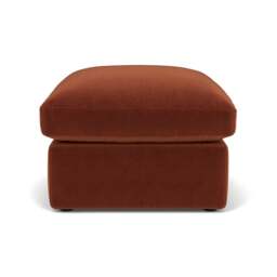 Foot Stool - Brick - Matt Velvet - Clarke Small - The Cotswold Company - thumbnail 2