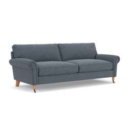 4 Seater Sofa - Indigo - Rustic Weave - Osbourne - The Cotswold Company - thumbnail 1
