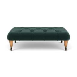Foot Stool - Lake - Matt Velvet - Amelia Small - The Cotswold Company - thumbnail 2