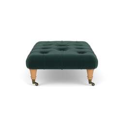 Foot Stool - Lake - Matt Velvet - Amelia Small - The Cotswold Company - thumbnail 3