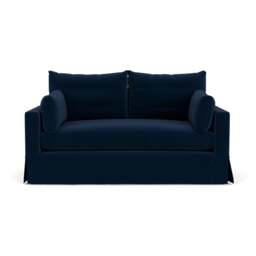 Large 2 Seater Sofa - Deep Blue - Matt Velvet - Ashton - The Cotswold Company - thumbnail 2