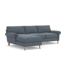 Osbourne Chaise Large Left Hand - Indigo - Rustic weave - The Cotswold Company - thumbnail 1