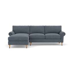 Osbourne Chaise Large Left Hand - Indigo - Rustic weave - The Cotswold Company - thumbnail 2