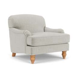 Armchair - Grey Mist - Eco Chenille - Ashbee - The Cotswold Company