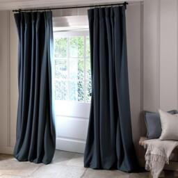 Apsley Ink Curtain Pair - 228x229cm - The Cotswold Company - thumbnail 1