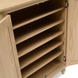 Shoe Cupboard - Elkstone Mellow Oak - The Cotswold Company - thumbnail 7