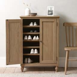 Shoe Cupboard - Elkstone Mellow Oak - The Cotswold Company