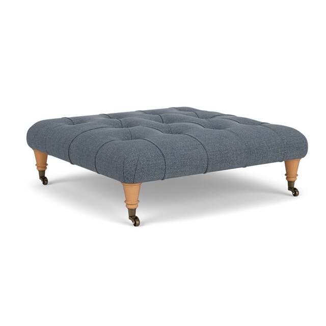 Foot Stool - Indigo - Rustic weave - Amelia - The Cotswold Company - image 1