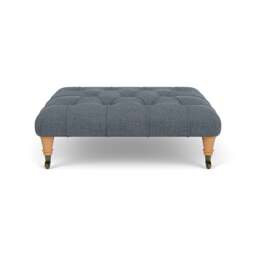 Foot Stool - Indigo - Rustic weave - Amelia - The Cotswold Company - thumbnail 2