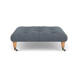 Foot Stool - Indigo - Rustic weave - Amelia - The Cotswold Company - thumbnail 3