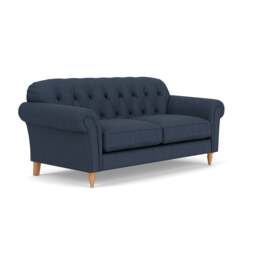 3 Seater Sofa - Indigo - Luxury Italian Linen - Chapman - The Cotswold Company - thumbnail 1
