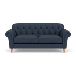 3 Seater Sofa - Indigo - Luxury Italian Linen - Chapman - The Cotswold Company - thumbnail 2