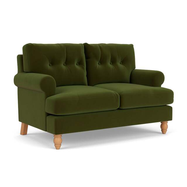 2 Seater Sofa - Forest Green - Matt Velvet - Talbot - The Cotswold Company - image 1