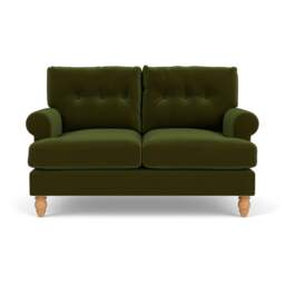 2 Seater Sofa - Forest Green - Matt Velvet - Talbot - The Cotswold Company - thumbnail 2