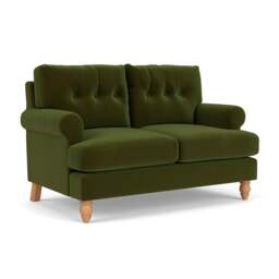 2 Seater Sofa - Forest Green - Matt Velvet - Talbot - The Cotswold Company - thumbnail 1