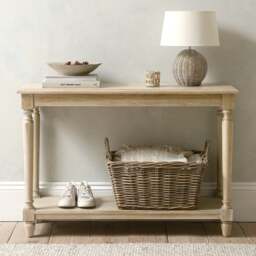 Camille Limewash Oak Console Table - The Cotswold Company